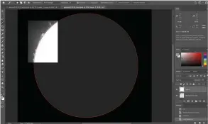  ??  ?? A screenshot showing how a circular disc the size of the Sun has been selected. We add a new layer and fill this selection in black to create the occulting disc