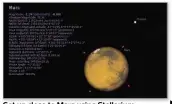  ??  ?? Get up close to Mars using Stellarium