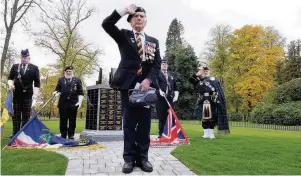  ??  ?? Veterans Hamilton’s Ian Forsyth was among the war veterans to attend the ceremony