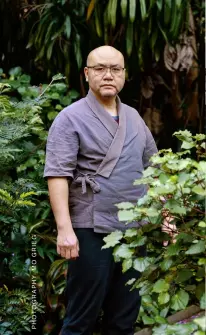  ??  ?? Below left: Hong Kong-born chef Ming Poon; Māha Restaurant (below right) is located in the two-hectare Wharepuke Subtropica­l Garden. The sculpture trail in the garden features about 40 artworks.