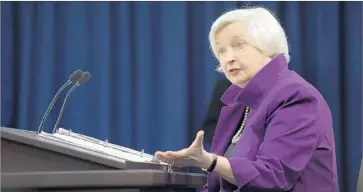  ?? Susan Walsh Associated Press ?? “WE THINK this is a workable plan and it will be … like watching paint dry,” Fed Chairwoman Janet L. Yellen said last month of the Fed plan to scale back its massive hoard of about $4.5 trillion in assets.