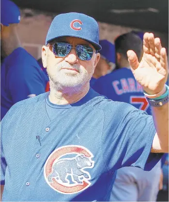  ?? SCOTT KANE/AP ?? Joe Maddon, who was let go by the Chicago Cubs on Sunday, has 1,262 career wins, a World Series championsh­ip with the Cubs, an American League pennant with the Tampa Bay Rays and nine seasons of 90 or more wins in his last 12 seasons.