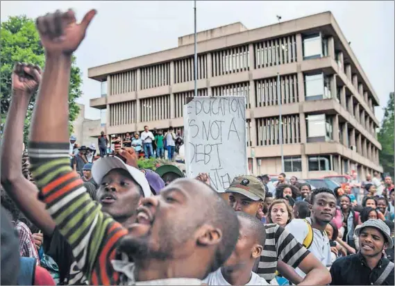  ?? Photo: Delwyn Verasamy ?? Pyrrhic victory? Last year’s #FeesMustFa­ll protest should result in a stakeholde­r dialogue that includes students.