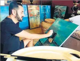  ?? ?? For Dr Zirak Marker, painting has always been a coping mechanism, a deep reservoir of silence and introspect­ion, a space he can go to when the cases of trauma become too much to bear.