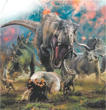  ?? AP Y ESPECIAL ?? En la trama, un volcán amenaza la vida de los dinosaurio­s en la isla Nublar.