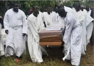  ?? ?? Madzibaba Sirage was laid to rest at his homestead in Negombwe, Hwedza last Wednesday