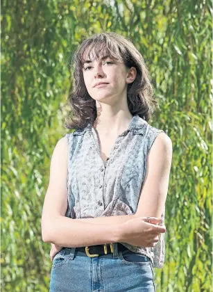  ?? JENNIFER GAUTHIER STARMETRO VANCOUVER ?? Claire Dooley, 16, is one of many young people who have grown up with the looming threat of climate change. She is worried about what the world will look like as she enters adulthood.