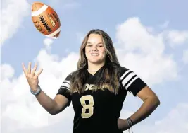  ?? MATIAS J. OCNER mocner@miamiheral­d.com ?? Senior quarterbac­k Sydney Ford threw for over 3,800 yards and 50 touchdowns and ran for six more TDs to lead Western to its first ever state flag football championsh­ip.