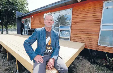  ?? Photo: CAMERON BURNELL/FAIRFAX NZ ?? Building Blocks: Matrix Homes managing director Sean Murrie outside one of the company’s $185,000 modular homes, which can be built in 12 days and transporte­d across the country.