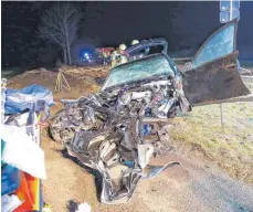  ?? FOTO: THOMAS WARNACK ?? Der Fahrer des Audis verstarb bei dem Unfall, zwei Mitfahrer wurden verletzt.