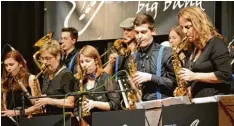  ?? Foto: Häusler ?? Die Big Band der Musikschul­e spielt am 19. Februar im Bürgerhaus ein Konzert unter dem Motto „Sounds of Swing“.