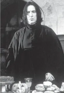  ??  ?? Alan Rickman as Professor Snape in Harry Potter and the Sorcerer’s Stone.