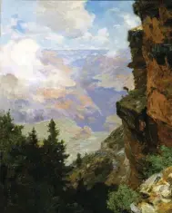  ??  ?? Edward Potthast (1857-1927), Bright Angel Trail, Grand Canyon, 1911. Oil on canvas, 30 x 24 in. Estimate: $200/400,000