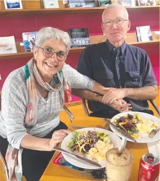  ?? Picture: Contribute­d ?? SOUTH SEA CHANGE: Svetlana and Peter Manns, both in their sixties, are moving from Canberra to Norfolk Island but have no plans for retirement in mind.