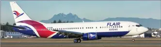  ?? Special to The Okanagan Weekend ?? Flair Airlines is marking its first anniversar­y in business with considerab­le growth.