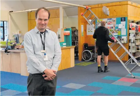  ?? Photo / Paul Brooks ?? Nick Keene, Library Frontline Services Manager, is happy to see the library back up and running.