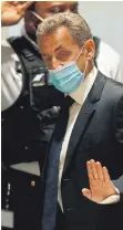  ?? FOTO: MICHEL EULER/DPA ?? Nicolas Sarkozy will sich mit der dreijährig­en Haftstrafe nicht zufrieden geben.