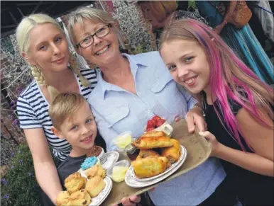  ?? FM4850632 ?? Lex, eight, Sarah and Isabella Mcglynn, 10, with gran Joy Wilson