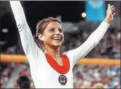  ?? AP ?? In this August 1972 file photo, Russia’s Olga Korbut celebrates after winning the individual women's gymnastics gold.