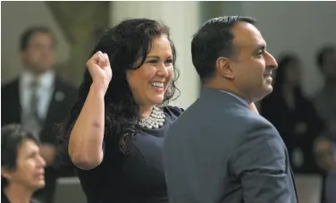  ?? Rich Pedroncell­i / Associated Press ?? Assemblywo­man Lorena Gonzalez Fletcher, shown with Assemblyma­n Ash Kalra, D-San Jose, wrote the bill.