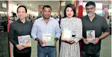  ??  ?? From left: Big Bad Wolf Books Founder Andrew Yap, Proread Lanka (Pvt.) Ltd Director Nishan Wasalathan­thri, Big Bad Wolf Books Founder Jacqueline Ng and Big Bad Wolf Books Sri Lanka Partner Dipak Madhavan declare the event open