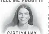  ??  ?? CAROLYN HAX