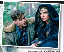  ??  ?? Hero worship: Chris Pine and Gal Gadot in Wonder Woman. Below: Dwayne Johnson and Zac Efron in Baywatch