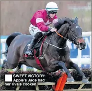  ??  ?? SWEET VICTORY: Apple’s Jade had her rivals cooked