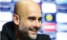  ??  ?? Pep Guardiola, said: ‘I want to stay one more year and after that it depends.’ Photograph: Matt McNulty/Manchester City FC via Getty Images