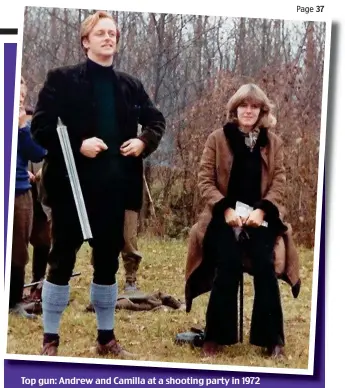  ??  ?? Top gun: Andrew and Camilla at a shooting party in 1972