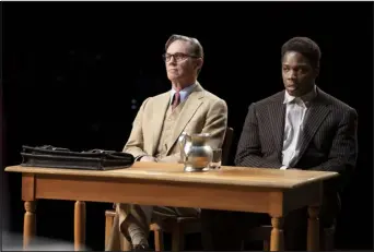 ?? JULIETA CERVANTES — PROVIDED BY DENVER CENTER ?? Richard Thomas, left, as Atticus Finch and Yaegel T. Welch right, as Tom Robinson in the touring Broadway production of “To Kill a Mockingbir­d.”