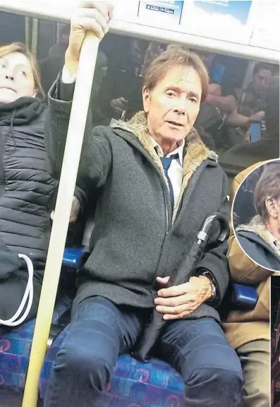  ??  ?? Cliff Richard on the Tube and, right, aboard a bus with Lauri Peters in the 1963 film Summer Holiday