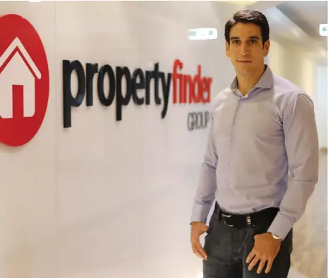  ?? Pawan Singh / The National ?? Michael Lahyani says propertyfi­nder tries to keep alive the fun, agile and reactive start-up culture