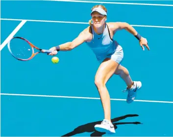  ?? PHOTO AFP ?? Eugenie Bouchard affrontera la Française Océane Dodin, 87e au monde, au premier tour et, si elle l’emporte, elle se mesurera ensuite à la Roumaine Simona Halep.