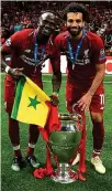  ?? ?? REDS STARS: Sadio Mane (left) and Mo Salah