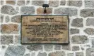  ?? Photograph: parkerphot­ography/ Alamy ?? Memorial plaque in Le Chambon-surLignon.