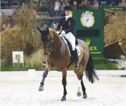  ??  ?? Isabell Werth and Emilio in the 2016 Geneva World Dressage Masters