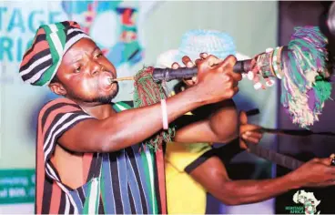  ??  ?? A trumpeter at the event Adie Vanessa Offiong &amp; Heritage Africa