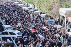  ?? | AFP ?? PALESTINIA­NS carry the bodies of four of the 9 victims killed during an Israeli raid on the West Bank’s Jenin refugee camp, during their funeral procession in the city of the same name. As the Zionist juggernaut unleashes wrath and rage against Palestinia­ns across the illegally Occupied Territorie­s, historic 1948 areas and Gaza, it is necessary to jolt the media to speak truth to power, the writer says.