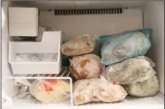  ?? (The New York Times/Swikar Patel) ?? Robyn Penniegraf­t keeps extra food in a freezer in her garage.