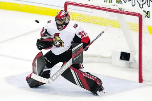  ?? — THE ASSOCIATED PRESS FILES ?? Mike McKenna was traded by the Senators to the Canucks Wednesday in a deal that saw goaltender Anders Nilsson go the other way, from Vancouver to Ottawa.