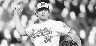  ?? ROB CARR/GETTY IMAGES ?? Orioles starter Jimmy Yacabonis pitched four shutout innings, holding the Blue Jays to two hits.