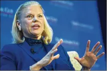  ?? ANDREW HARRER / BLOOMBERG 2014 ?? IBM chief Ginni Rometty’s remarks on “irresponsi­ble”handling of personal data echoed statements by Apple CEO Tim Cook in October that called it “surveillan­ce.”
