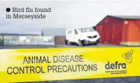  ??  ?? Bird flu found in Merseyside