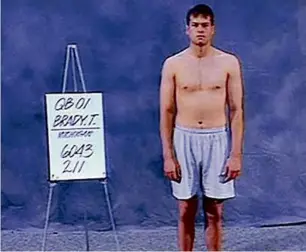  ?? 2000 FILE/NATIONAL FOOTBALL LEAGUE ?? An ordinary-looking Tom Brady did not garner much attention heading into the 2000 NFL Draft, despite being a successful quarterbac­k at Michigan. The Patriots famously drafted him with the 199th pick 24 years ago.