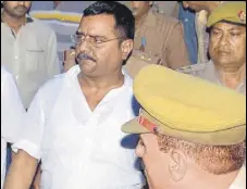  ??  ?? Atul Singh Sengar, the brother of BJP Bangarmau MLA Kuldeep Sengar, after his arrest in Unnao.