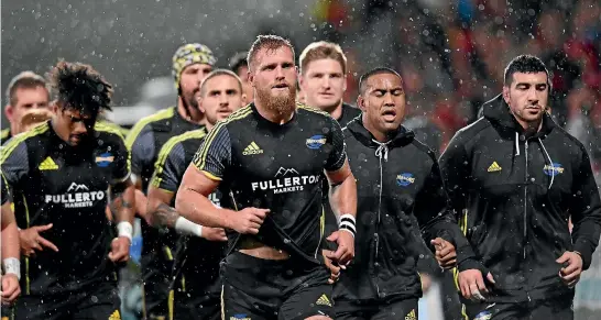  ?? GETTY IMAGES ?? Leading the way as always, England-bound Hurricanes captain Brad Shields has earned admirers for what he brings to his rugby, both on and off the field.