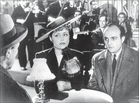  ?? Rialto Pictures ?? SUZY DELAIR portrays an aspiring French singer and Bernard Blier is her jealous hangdog of a husband in 1947’s “Quai des Orfèvres.”