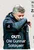  ?? ?? OUT: Ole Gunnar
Solskjaer
4