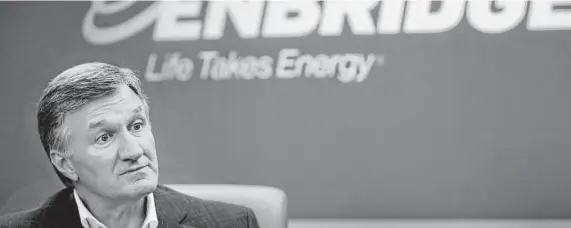  ?? Steve Gonzales / Staff photograph­er ?? “We’re ready to compete with the best,” said Enbridge CEO Al Monaco on the Canada-based energy firm’s operationa­l capabiliti­es.